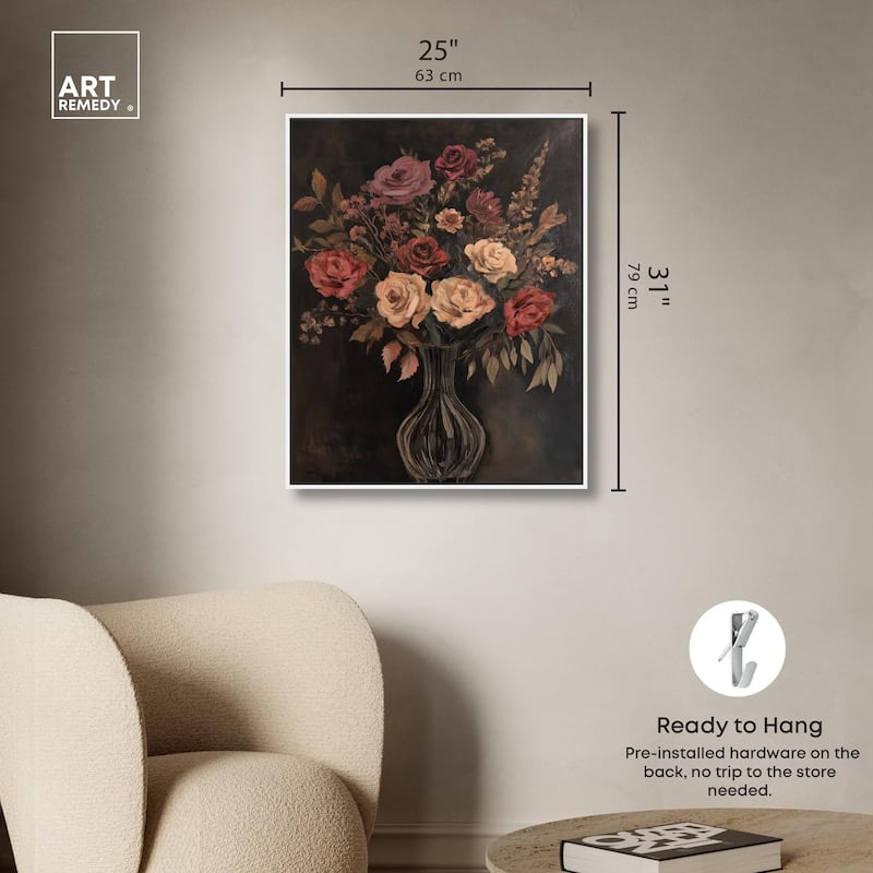 Smoldering Bouquet Canvas by Art Remedy