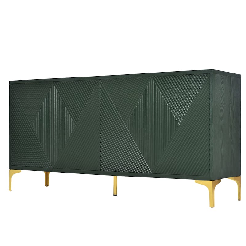 60" Wood Sideboard Buffet Cabinet with Storage for Kitchen
