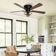 preview thumbnail 3 of 10, 48" Industrial Metal Cage Low Profile Ceiling Fan with Remote