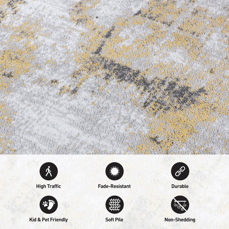 Contemporary Chic Abstract Design Area Rug