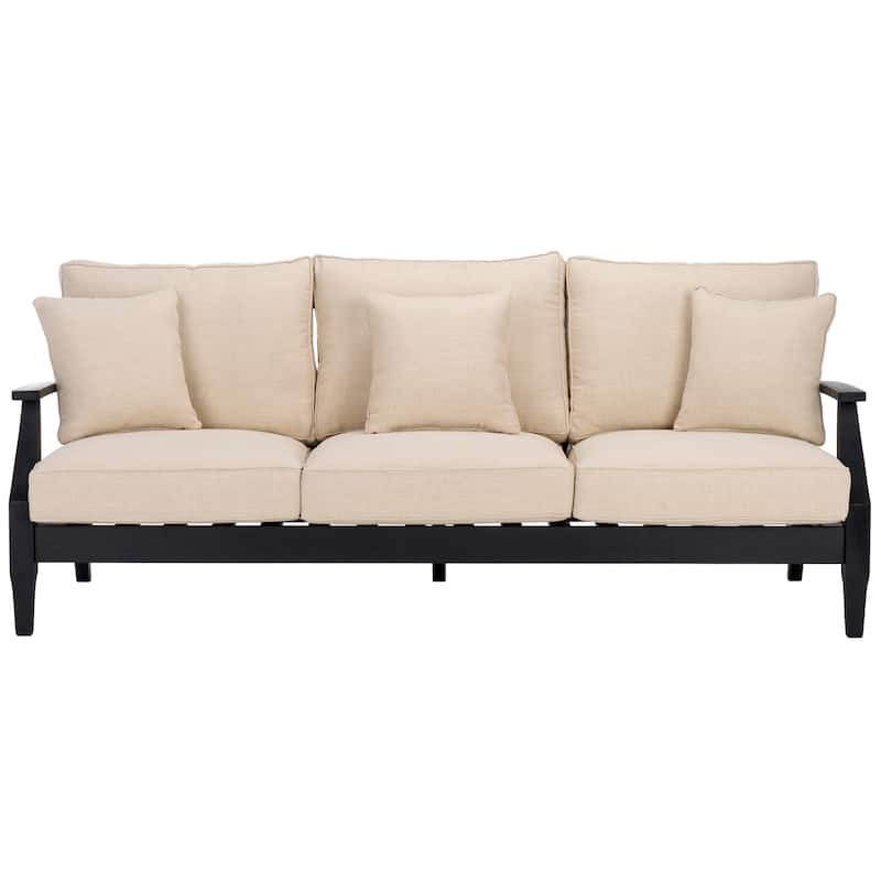 SAFAVIEH Couture Martinique Wood Patio Sofa - 82"W x 35"D x 32"H