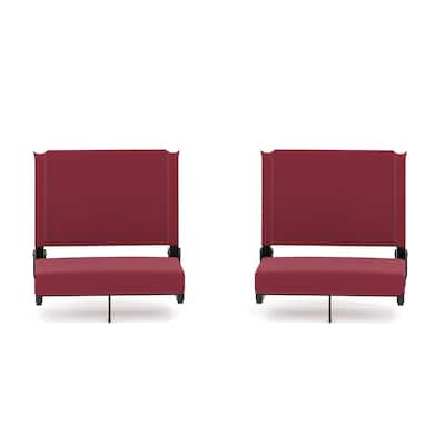 Padded Stadium Chairs with Handles and Bleacher Hooks (Set of 2) - 14"D x 18"W x 18"H