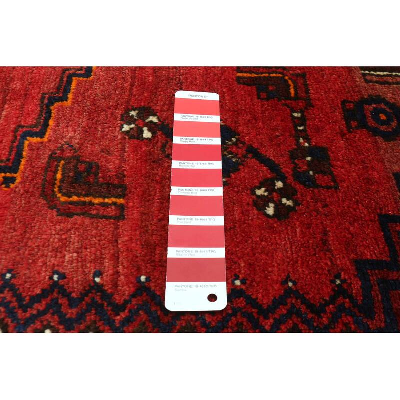 ECARPETGALLERY Hand-knotted Andelz Red Wool Rug - 4'2 x 6'4