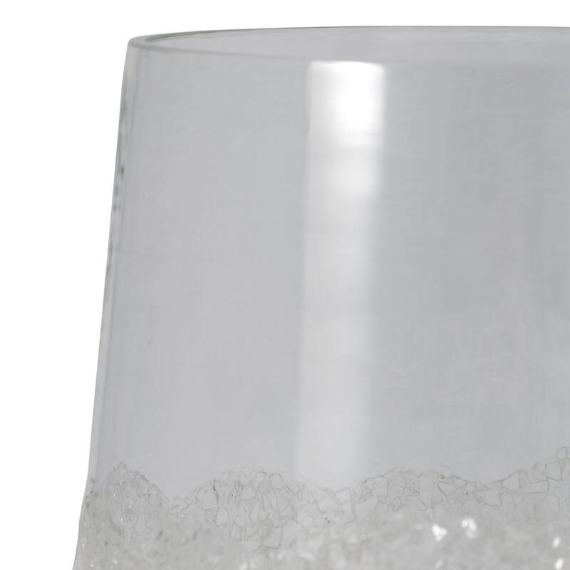 Sagebrook Home Glass, Sugar Vase, Clear, Cylinder, Solid