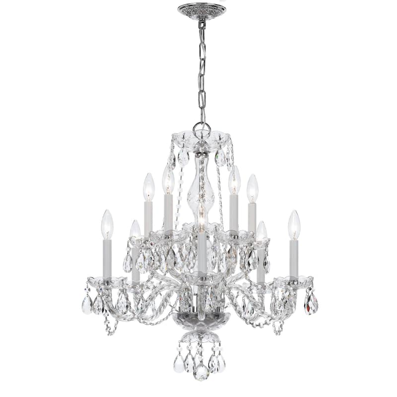 Crystorama Lighting Group Traditional Crystal 10 Light 22" Wide - Polished Chrome