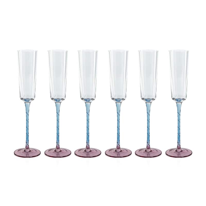 Sachi Champagne Flutes, Set of 6