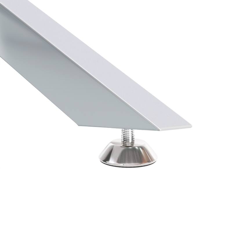 39.37" Rectangular Clear Tempered Glass Coffee Table,Stylish Design with silver Metal Legs, Coffee Table