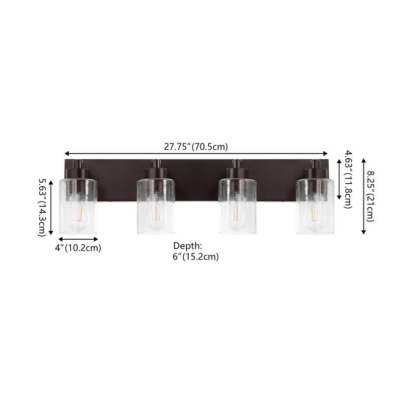 Lydia Seeded Glass/Iron LED Vanity Light, by JONATHAN Y