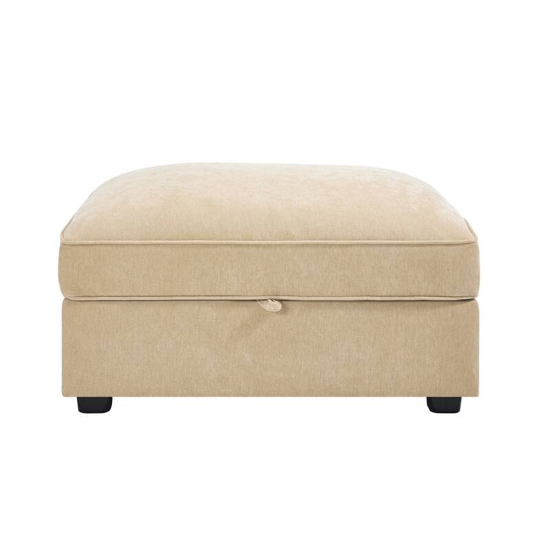 Ottoman -chenille for Living Room Bedroom