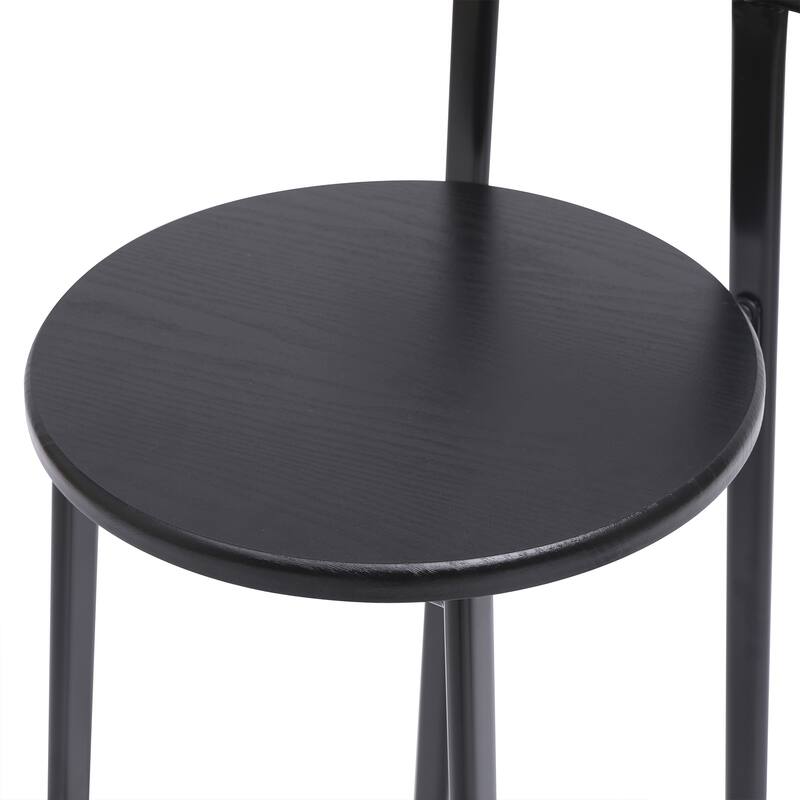 Bar Stools Kitchen Island Bar Chairs Set Of 3 Metal Counter Barstools With Backrest For Dining Pub Room