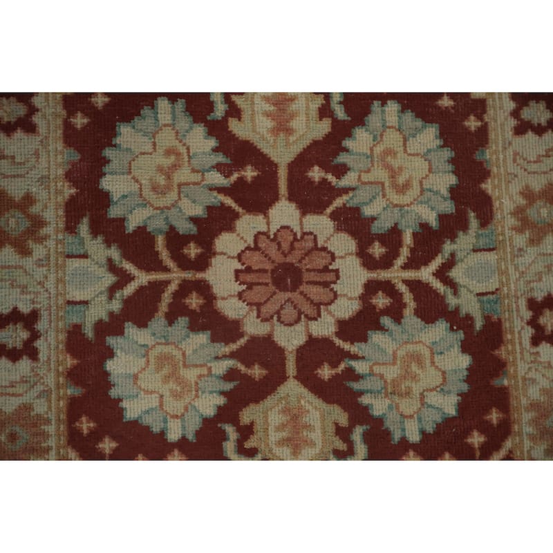 Hand Knotted Oriental 100% Wool Carpet Traditional All-Over Brown Ziegler Area Rug - 3' 11'' X 2' 1''
