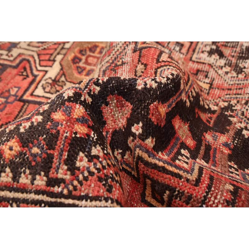 ECARPETGALLERY Hand-knotted Anatolian Vintage Black, Red Wool Rug - 4'5 x 6'10