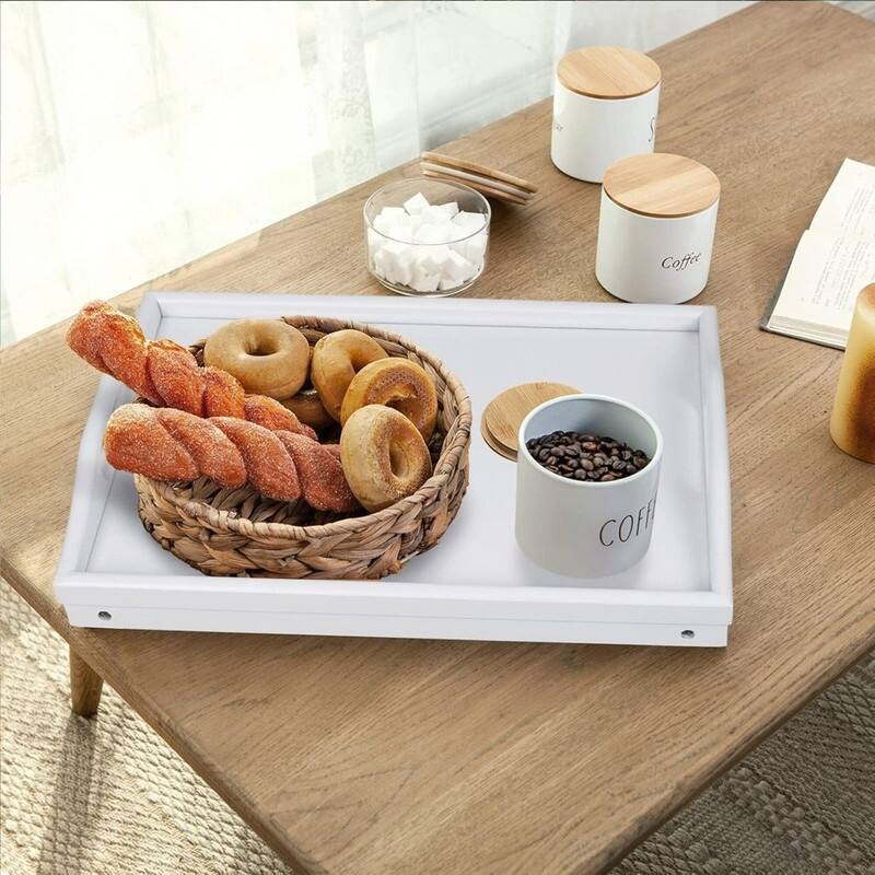 Bed Tray Table with Foldable Legs