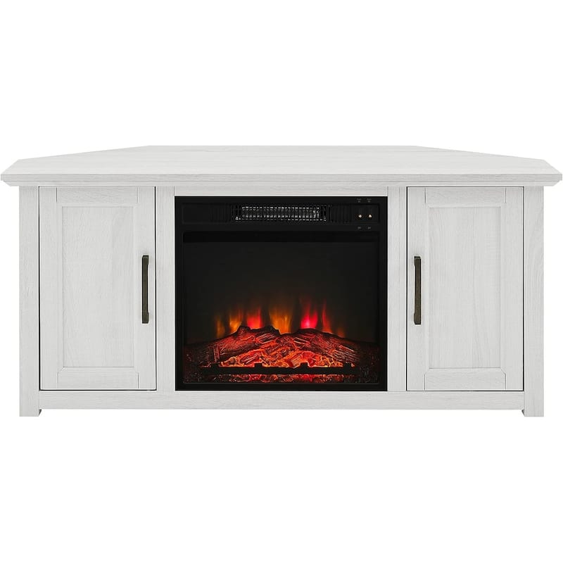 59 in. Freestanding Wood Smart Electric Fireplace TV Stand in Black for transitional entertainment furniture