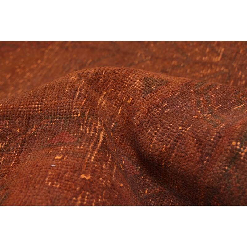ECARPETGALLERY Hand-knotted Color Transition Burnt Orange Wool Rug - 4'6 x 9'10