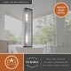 preview thumbnail 5 of 10, Barbier 2-Light 5.5 in W x 22.25 in H Modern Wall Sconce, Clear Glass, Dimmable, LED Compatible, Bathroom Vanity Full Back Plate