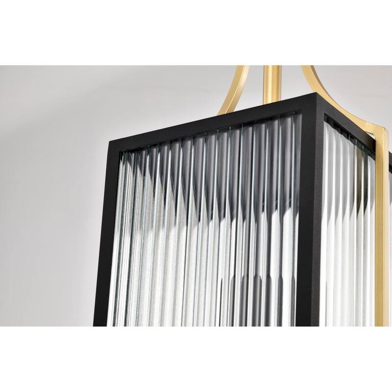 Holden Hanging Pendant Gold and Black Finish Clear Glass