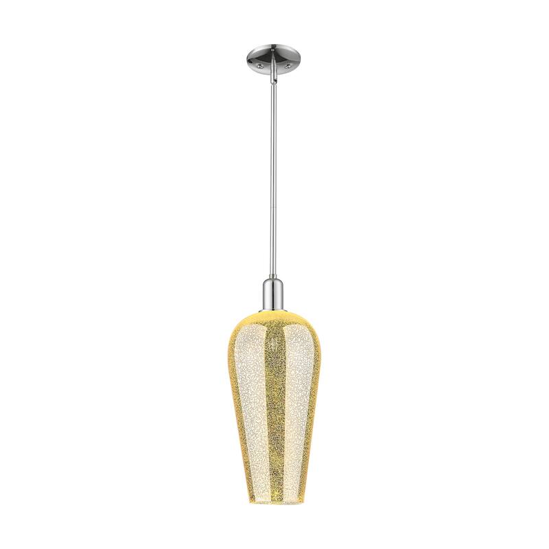 Innovations Lighting 716-1S-20-8 Chelsea Pendant Chelsea 8" Wide Mini - Polished Chrome / Mercury Deco Swirl