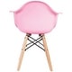 preview thumbnail 5 of 6, 2xhome Single Kids Toddler Chair Pink Modern Plastic Wood Natural Preschool Child Activity Daycare School Kitchen Desk Work