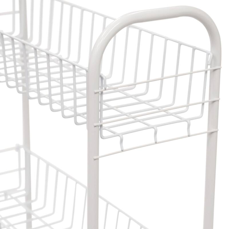 Household Essentials 3 Shelf Storage Cart with Wheels