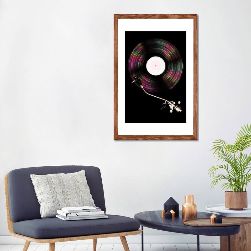 iCanvas "Spinning Record Portrait Colour" by Tom Quartermaine