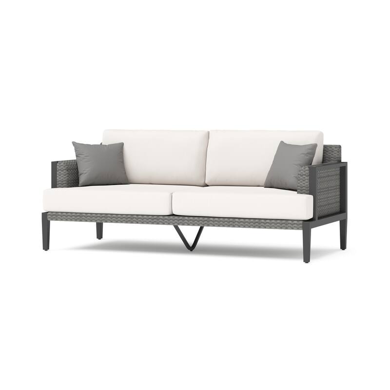 Vistano 7 Piece Sunbrella Outdoor Patio Motion Seating Set - Gray