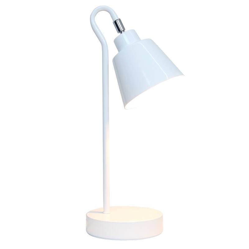 Desk Lamp with Looped arm and Adjustable Cone Shade - 16" - White