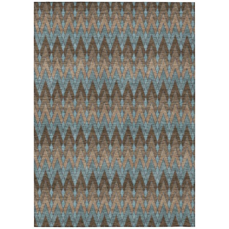 Machine Washable Indoor/ Outdoor Modern Baxter Chantille Rug
