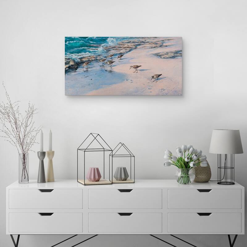Sanderlings Canvas Art Print