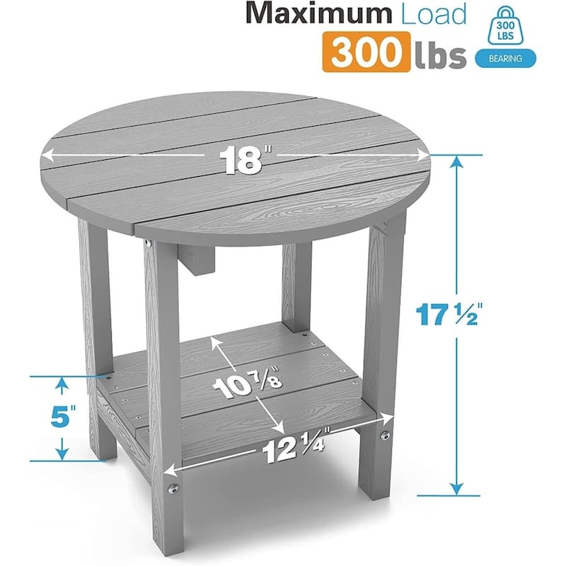 WINSOON HIPS All Weather Outdoor Side Table