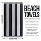 preview thumbnail 5 of 10, Superior Striped Large Oversized Cotton Beach Towel - Set of 6