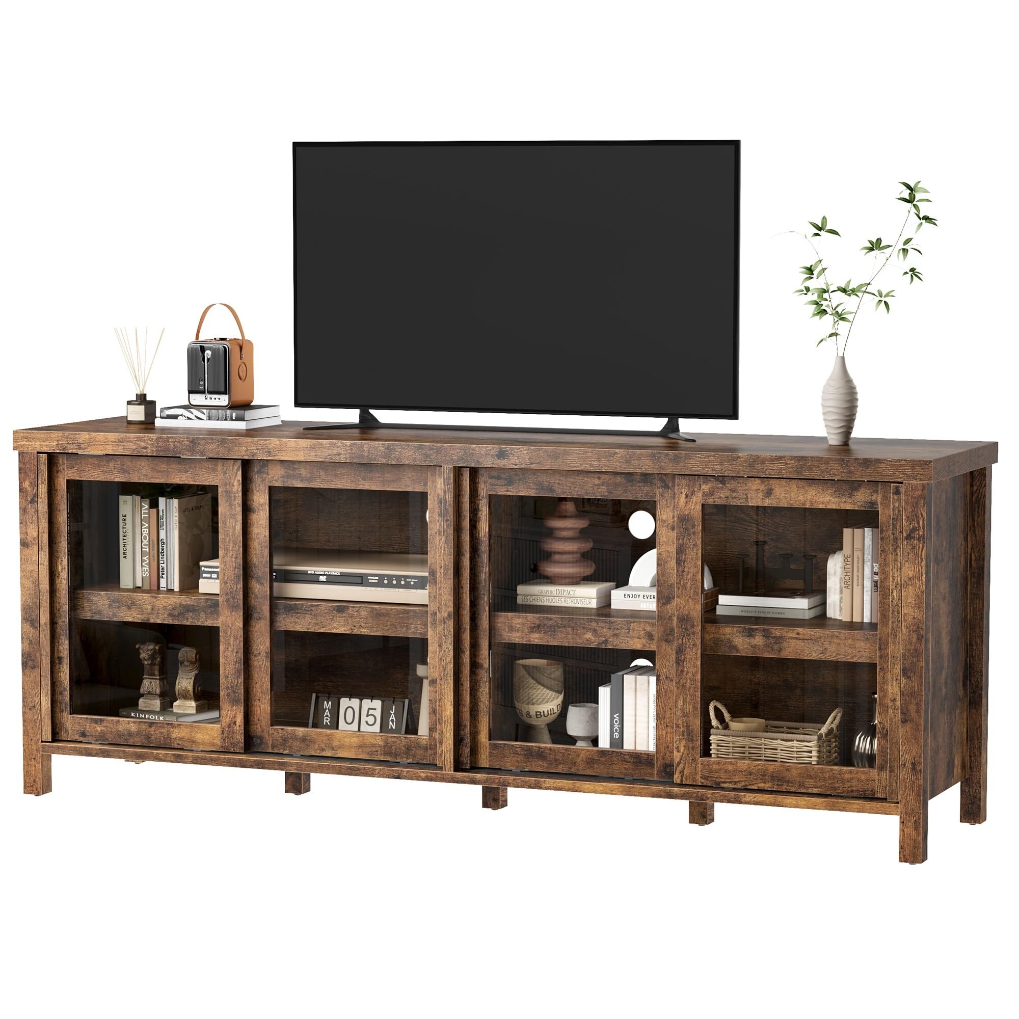 TV Stand for 65 Inch, Entertainment Center with Storage Cabinet