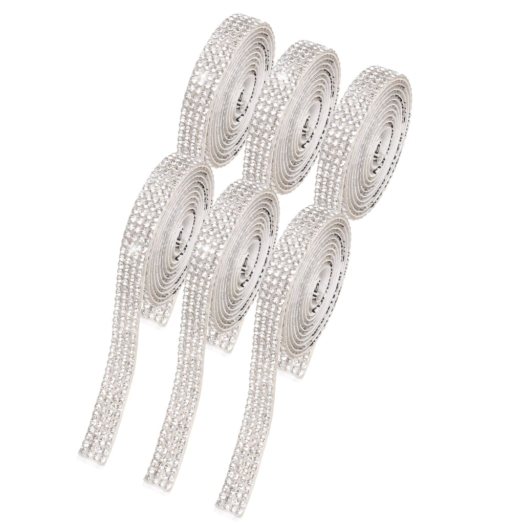 6pcs Self-Adhesive Rhinestone Ribbon for DIY Arts Craft