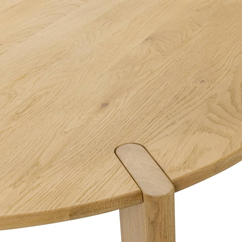 Kering 75" Oak Wood Oval Dining Table by Kosas Home