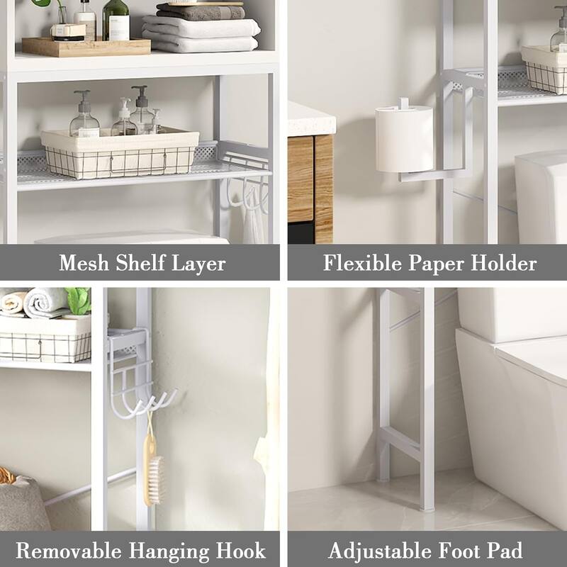 Mieres Wooden Bathroom Over The Toilet Storage Cabinet