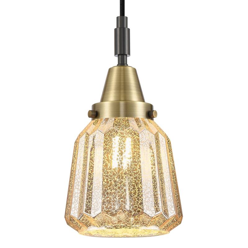 Innovations Lighting 447-1P-G146 Chatham 7" Wide Mini Pendant with - Black Antique Brass