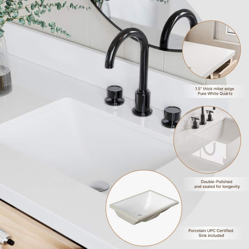 Ariel B49WQRVO Monroe 49" Free Standing Single Basin Vanity Set with