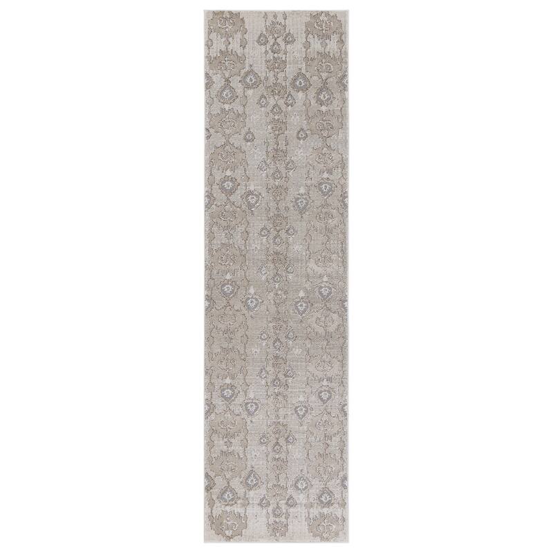 Nikki Chu Inigo Ikat Area Rug - 2' 2" x 8' - Taupe/Grey - Runner