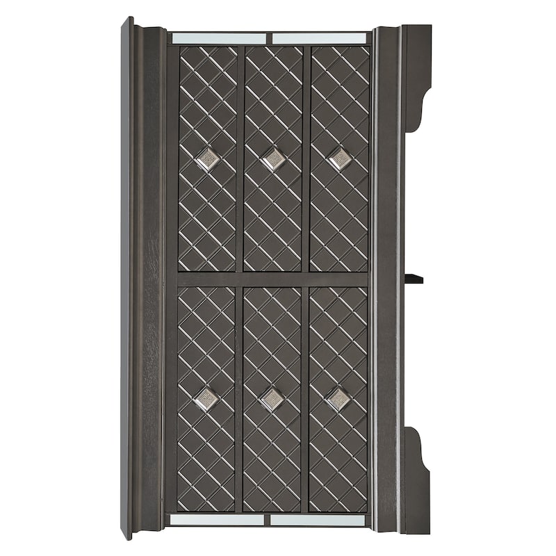 Embossed 6-Drawer Wooden Dresser - 59" - Metallic Black