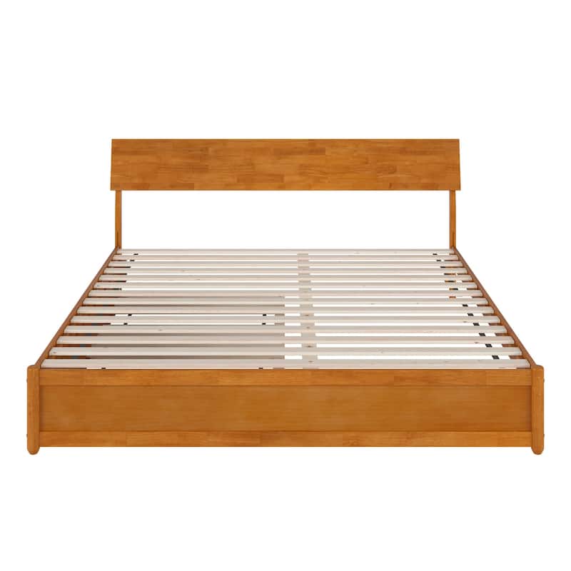 Norla Wood Platform Bed with Trundle