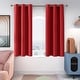 preview thumbnail 128 of 135, Deconovo Grommet Room Darkening Curtains, Set of 4 Panels 38x45 Inch - True Red