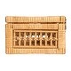 preview thumbnail 9 of 10, Rattan and Bamboo Nestable Storage Boxes with Glass Lids, Set of 2