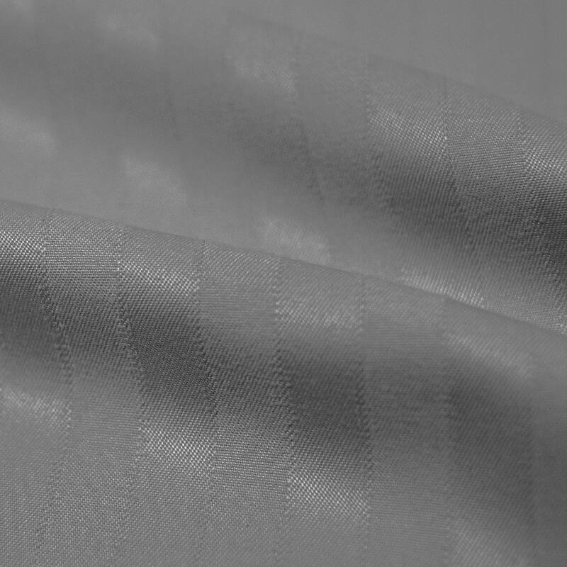 Sweet Home Collection Dobby Stripe 6-Piece Bed Sheet Set - Silver - Full