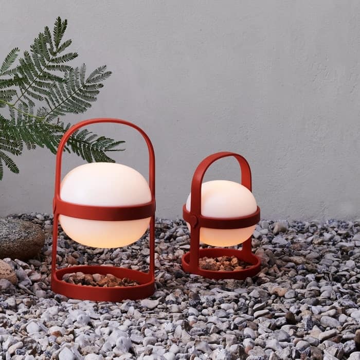 Soft Spot Solar Circular Lantern, Terracotta