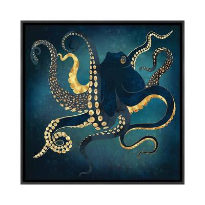 iCanvas "Metallic Octopus Iv" by SpaceFrog Designs Framed