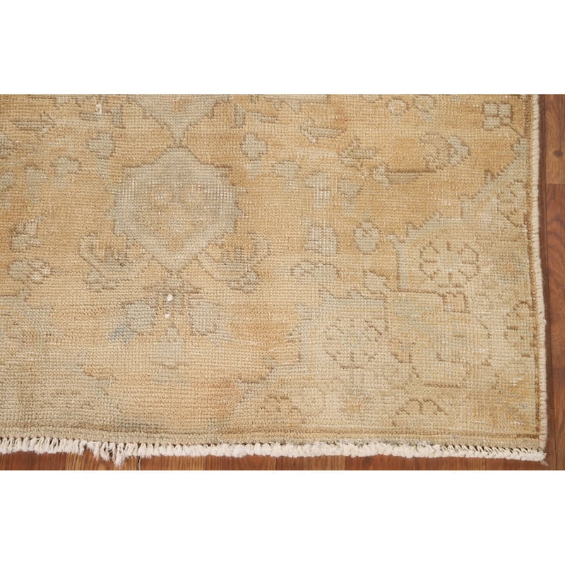 Hand Knotted Oriental 100% Wool Carpet Traditional Floral Yellow & Gold Tabriz Area Rug - 4' 2'' X 3' 0''