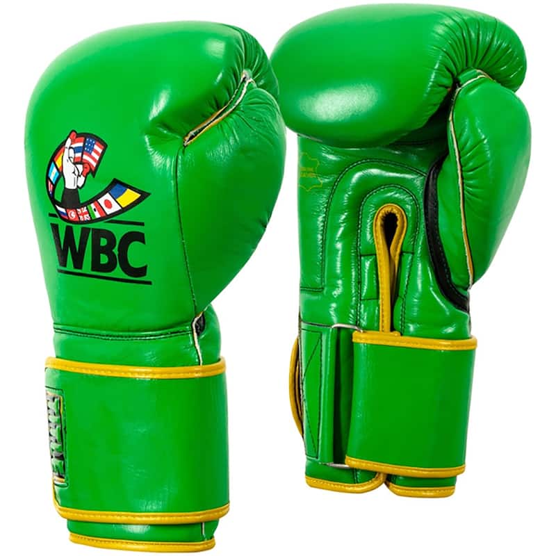 Title Boxing WBC Hook and Loop Bag Gloves - Green/Black