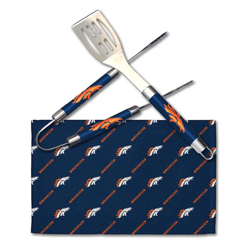 NFL Denver Broncos 3 Piece BBQ Utensil Set - N/A