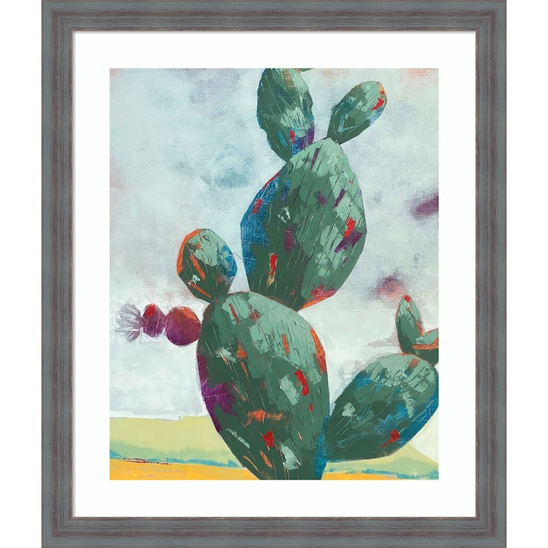 Stand Tall by Dianna Fritzler Wood Framed Wall Art Print - Dixie Blue Grey Rustic