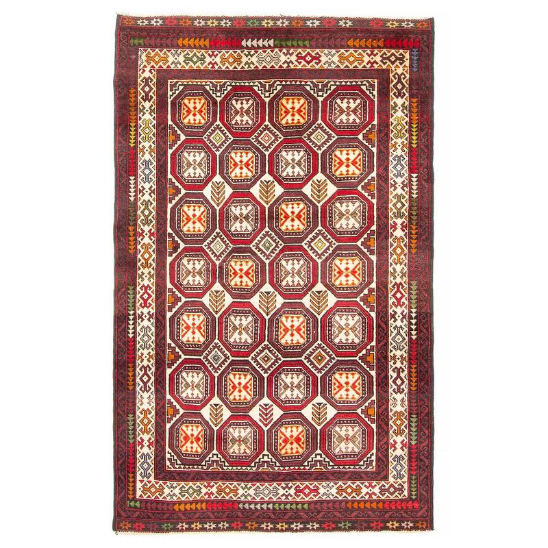 ECARPETGALLERY Hand-knotted Teimani Cream Wool Rug - 3'7 x 5'9 - 3'7 x 5'9 - Cream